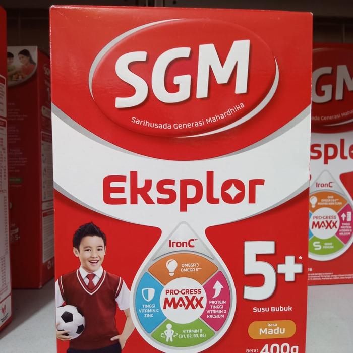 Gambar SGM Eksplor 5+ dengan IronC Susu Bubuk Rasa Madu 400gr dari Sofiamarcet undefined Tokopedia