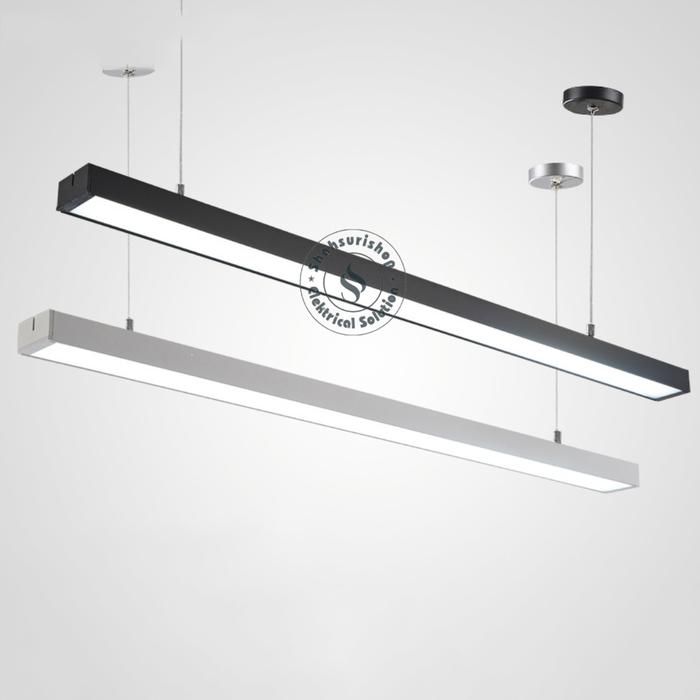 Gambar KAP LAMPU GANTUNG KANTOR LED T8 120CM 1X18W 2X18W TL LINEAR dari Shahsuri Shop undefined Tokopedia