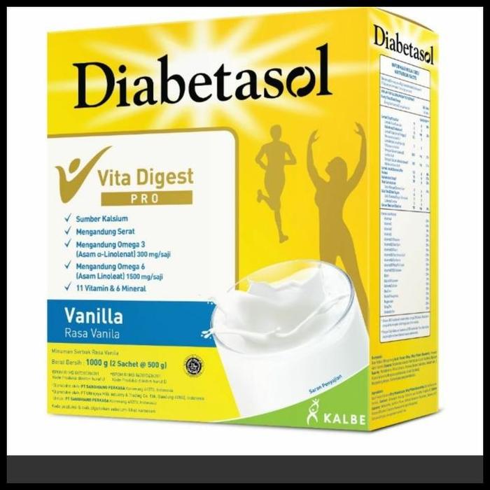 Gambar Top Quality Diabetasol Jumbo Vanilla Minuman Kesehatan ( 1 Kg ) - 950gr penyot dari 2R market undefined Tokopedia
