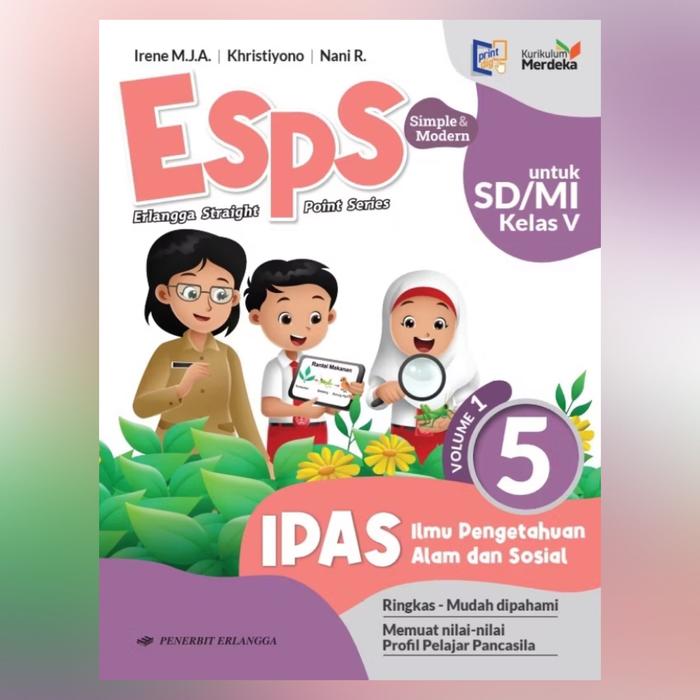 Gambar BUKU PAKET KURIKULUM MERDEKA SD/MI KELAS 5 ERLANGGA - IPAS VOLUME 1 dari Pelangi Books undefined Tokopedia
