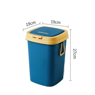 Gambar YMM_COD- Tempat Sampah Kamar Kotak Sampah Tertutup Tong Sampah Dapur Kamar Keranjang Sampah Plastik Peralatan Rumah Tangga - NAVY KECIL dari Yuk Murah Meriah undefined Tokopedia