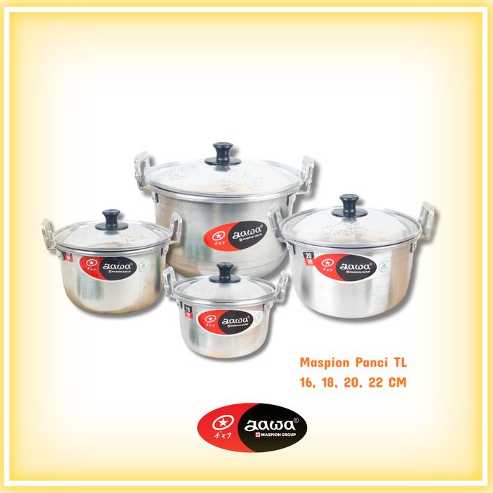 Gambar Maspion Panci TL Aluminium Jawa Ekonomi - Panci Aluminium Jawa Maspion Ukuran 16 cm 18 cm 20 cm 22 cm 24 cm - DM - 22 CM dari Dapurmurah.id undefined Tokopedia
