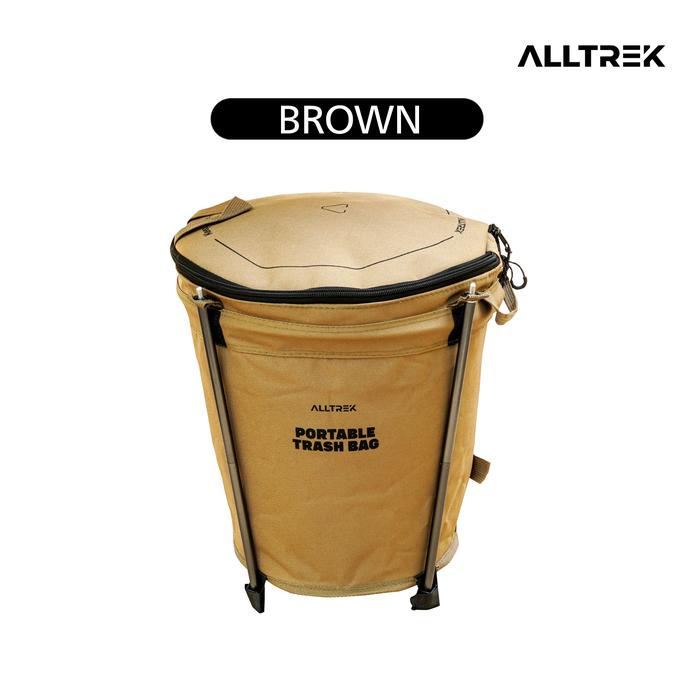 Gambar ALLTREK Tempat Sampah Lipat 20L Storage Bucket Portable Multi-function - Cokelat dari ALLTREK OUTDOOR GEAR undefined Tokopedia