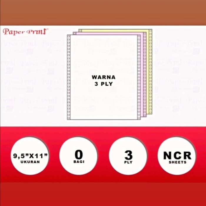 Gambar Kertas Continuous form 3 ply NCR 9,5X11 inc Didagi 2. 1Dus - 3 Ply Utuh dari Z3 Elektronik undefined Tokopedia