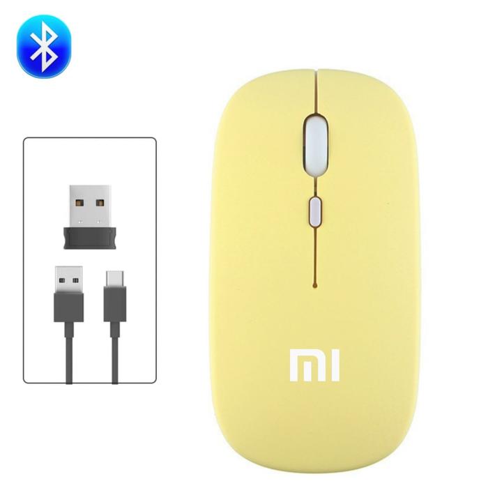 Gambar MOUSE XIAOMI BLUETOOTH WIRELESS RECHARGER SILENT KLIK FOR HP LAPTOP PC - Yellow Doff dari AQUATECH INDONESIA_NEW undefined Tokopedia