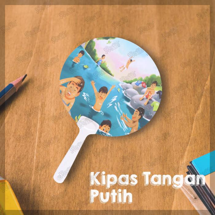 Gambar Kipas tangan CUSTOM FREE DESAIN souvenir MURAH | Kado PERNIKAHAN | - 1sisi hand ptih, Tanpa Laminasi dari Dunia Souvenir Bandung undefined Tokopedia