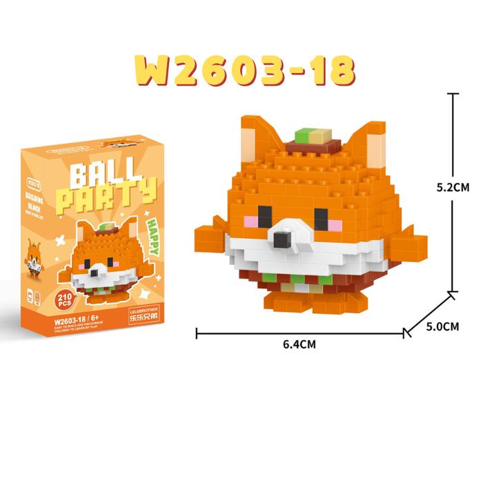 Gambar MODEL BARU BALL PARTY Bricks Mainan Balok Susun Mini Bricks Mainan Anak Edukasi DIY 3D Puzzle Nano Block SR - FOX dari srgalery undefined Tokopedia