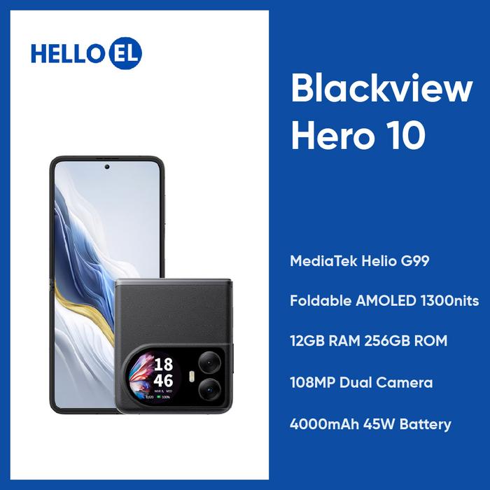 Blackview HERO 10 パープル 256GB ① Blackview Hero 10 Flip 6.9-inch AMOLED Foldable Screen