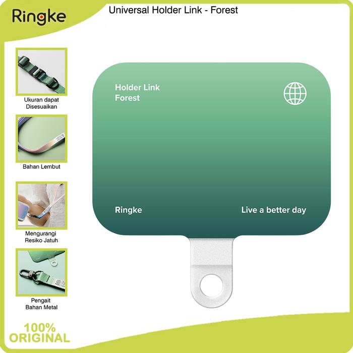 Gambar Ringke Compatible For Holder Link Strap Tali Tempat Gantungan Shoulder Neck Lanyard Metal Handphone - Forest dari muvit-OfficialStore undefined Tokopedia