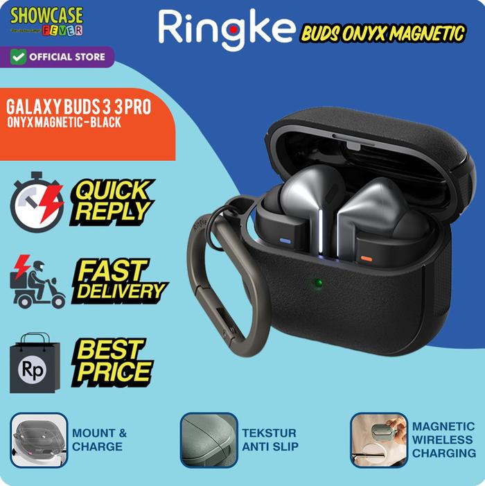 Gambar Casing Ringke Compatible For Samsung Galaxy Buds 3 / 3 Pro Onyx Magnetic Case Magsafe Softcase Matte Anti Crack Tipis Slim Armor Military Drop Tahan Banting Pelindung Handphone Sarung HP Cover TPU Bumper Clear Protector Layar Aksesoris Hardcase - Black dari ShowcaseFever undefined Tokopedia