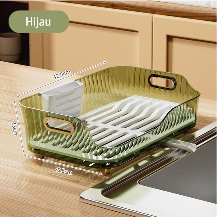 Gambar |UGOKI| CHAWAN Pengering Piring Mangkok Simple Holder Baskom Gelas Minimalis Peniris Sendok Garpu Premium Drainer Piring Mangkok Aesthetic Dish Dryer Cucian Piring Transparan - Hijau dari Ugoki Home Living undefined Tokopedia