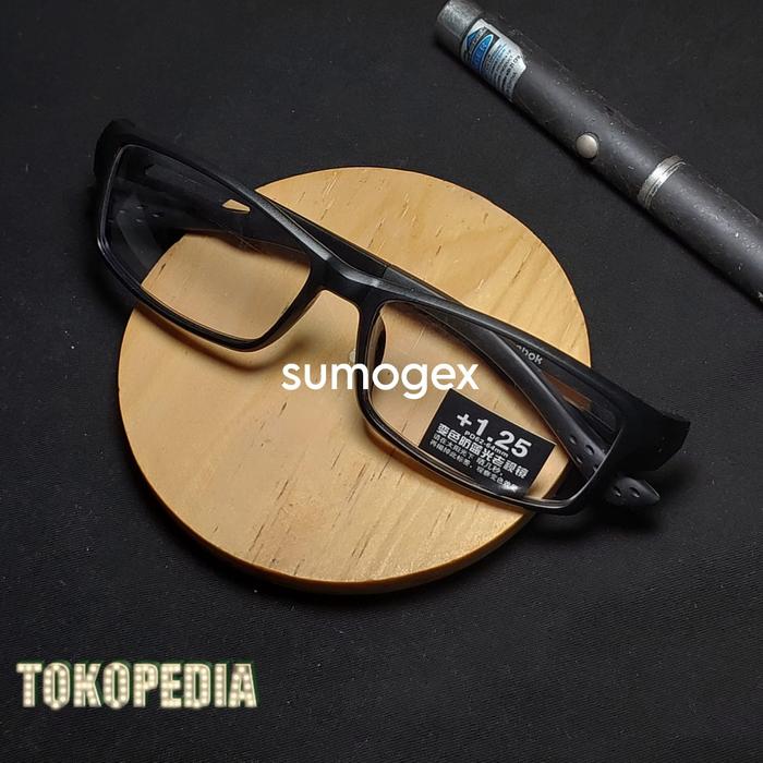 Gambar Kacamata baca lensa plus photocromik yang dapat berubah warna secara otomatis kena matahari sporti - Hitam, PLUS 0.50 dari azka store1314 undefined Tokopedia