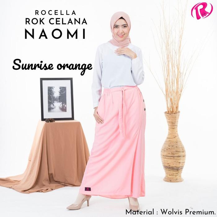 Gambar Rok Celana Muslimah Rocella Wolvis Wolfis Premium - Orange, S-M dari Toko Salima undefined Tokopedia