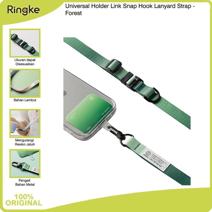 Gambar Ringke Compatible For Holder Link Strap Tali Tempat Gantungan Shoulder Neck Lanyard Metal Handphone - LinkSnap-Forest dari muvit-OfficialStore undefined Tokopedia
