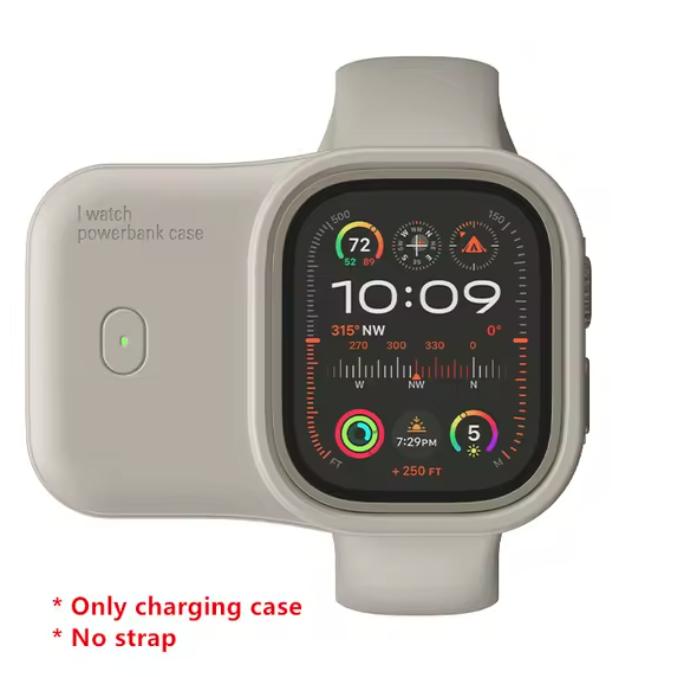 Gambar Portable Wireless Charger Power Bank untuk Apple Watch 8 7 6 5 4 SE Ultra 1200mAh Power Bank Device untuk iWatch Fast Charging Travel Charger Type-C Input Tanpa Strap - Ivory White dari Gunapart undefined Tokopedia