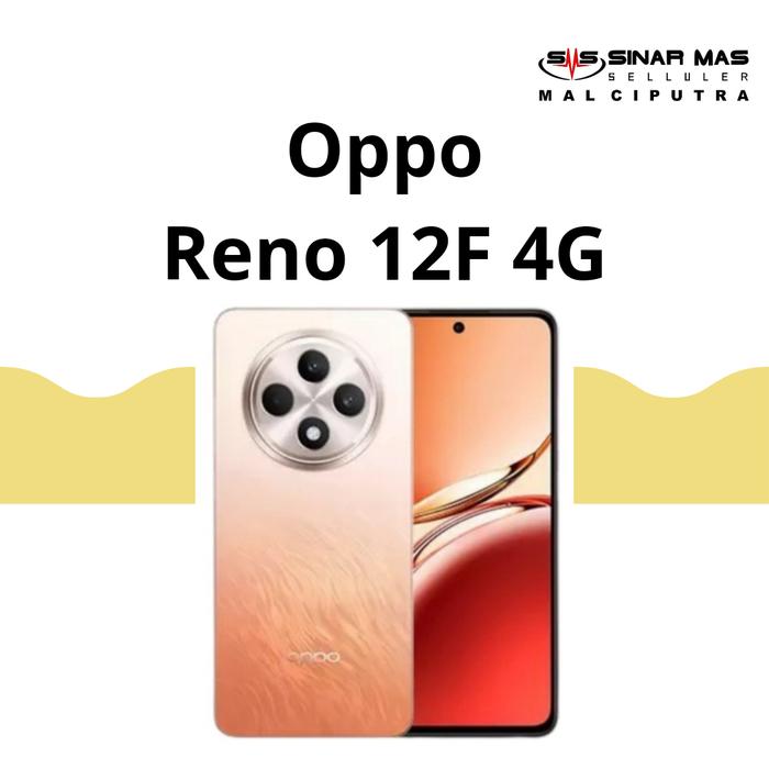 Gambar Oppo Reno 12F 4G 8/256GB New - Amber Orange dari SINAR MAS SELLULER CIPUTRA undefined Tokopedia