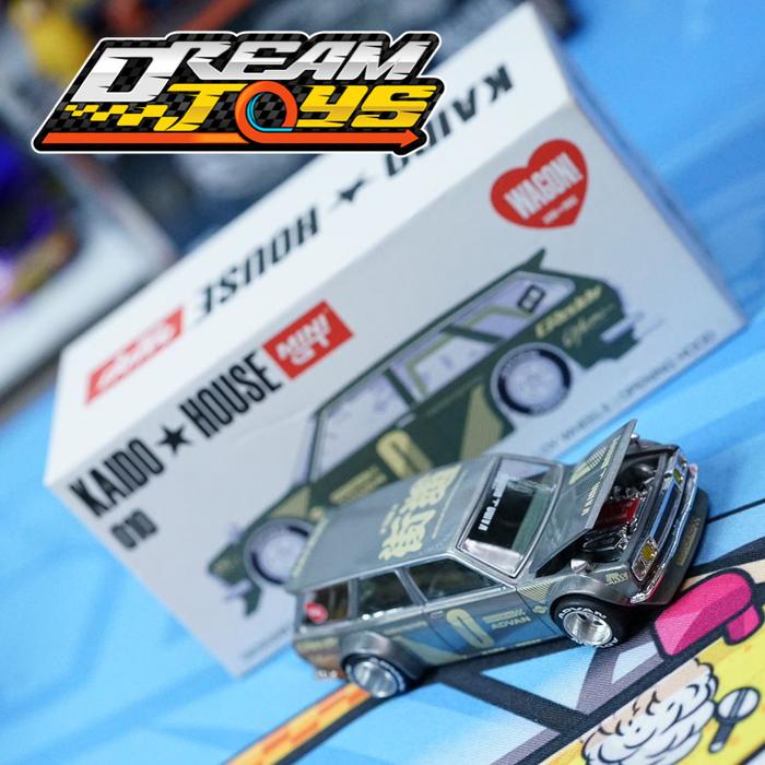 Mini GT Kaido House Datsun 510 Wagon Green Chase KHMG010 | Indo4ward