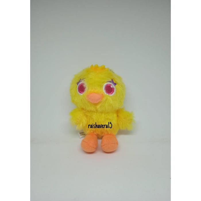 Boneka Original Disney Pixar Toy Story Ducky Mata Pink Plush Keychain