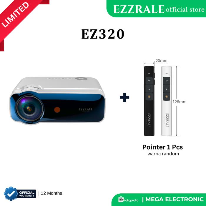 Gambar Ezzrale EZ300 Proyektor Youtube Koala Miracast Version 2900 Lumens - EZ320WH+POINTER dari EZZRALE undefined Tokopedia