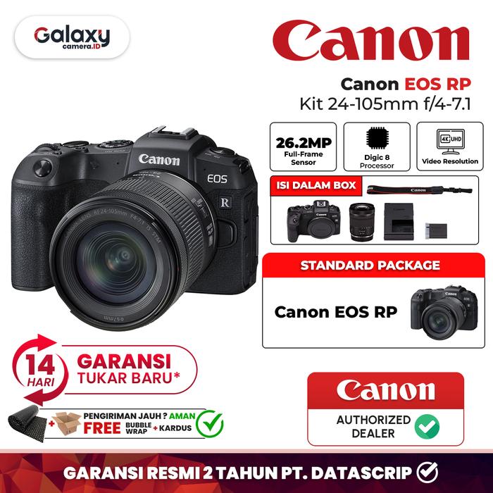Gambar Canon EOS RP Kit RF 24-105mm F/4-7.1 IS STM - StandardPackage dari Galaxy Camera undefined Tokopedia