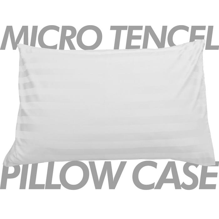 Gambar Sarung Bantal MicroTencel Jumbo | Pillow Case Microtencel Hotel Collection ukuran King Koil - SNOW WHITE, 51 x 76 cm dari Spring Bed Furniture Tangsel undefined Tokopedia