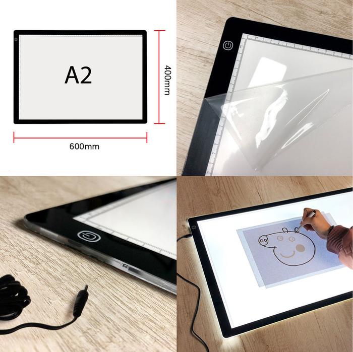 Gambar Tracing Board LED A2, Meja Jiplak Light Pad Gambar Drawing - LED A2 dari Cutteristic undefined Tokopedia