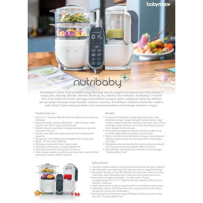 Gambar [Baru] Babymoov - Nutribaby Plus Grey | Food Processor Bayi / Blender Makanan Bayi - GREY dari rismawanto undefined Tokopedia