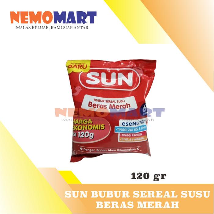Gambar SUN BUBUR SEREAL SUSU BERAS MERAH BAYI 120 G GR MAKANAN BABY USIA UMUR 6+ BULAN 120GR 120G KEMASAN EKONOMIS dari Nemo Mart_NEW undefined Tokopedia
