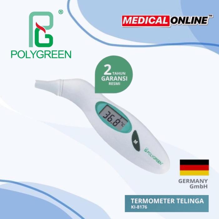 Gambar THERMOMETER EAR INFRARED TERMOMETER DIGITAL TELINGA POLYGREEN MEDICAL - EAR & FOREHEAD dari MEDICAL ONLINE_NEW undefined Tokopedia