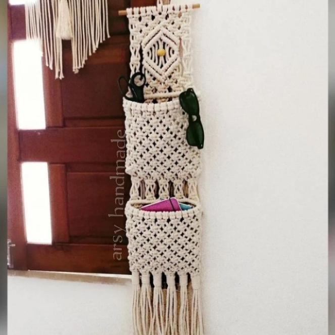 Gambar Hiasan Dinding Macrame / Tali Macrame / Wall Hanging / Tali Pot dari arsy.handmade undefined Tokopedia