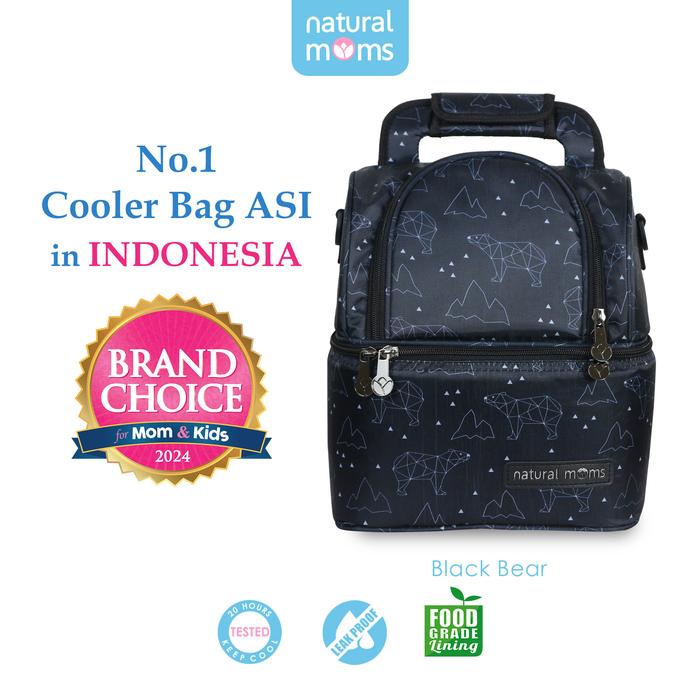 Gambar Tas ASI | Natural Moms Cooler Bag ASI | Momy - Black bear dari Natural Moms Indonesia Official Shop Kota Tangerang Selatan Tokopedia