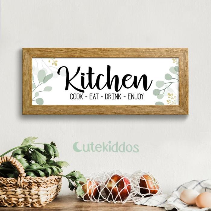 Gambar Hiasan Dinding Dapur Kitchen Room Sign Papan Tanda Tulisan Kitchen - Motif Kayu dari cutekiddos undefined Tokopedia