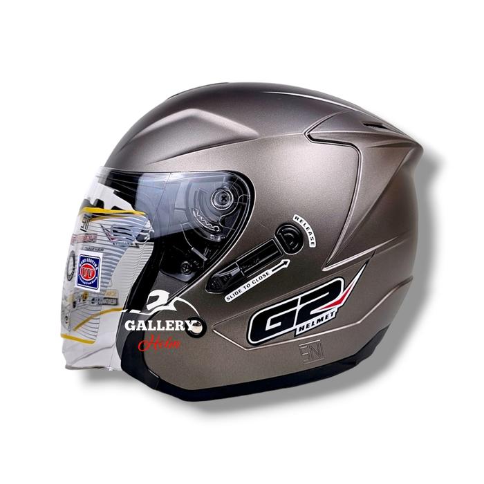 Gambar Helm Half Face G2 Optimax Solid Putih | Model Ink Dynamic - Helmet Motorcycle - gold nmax doff, M dari Galleryhelm undefined Tokopedia