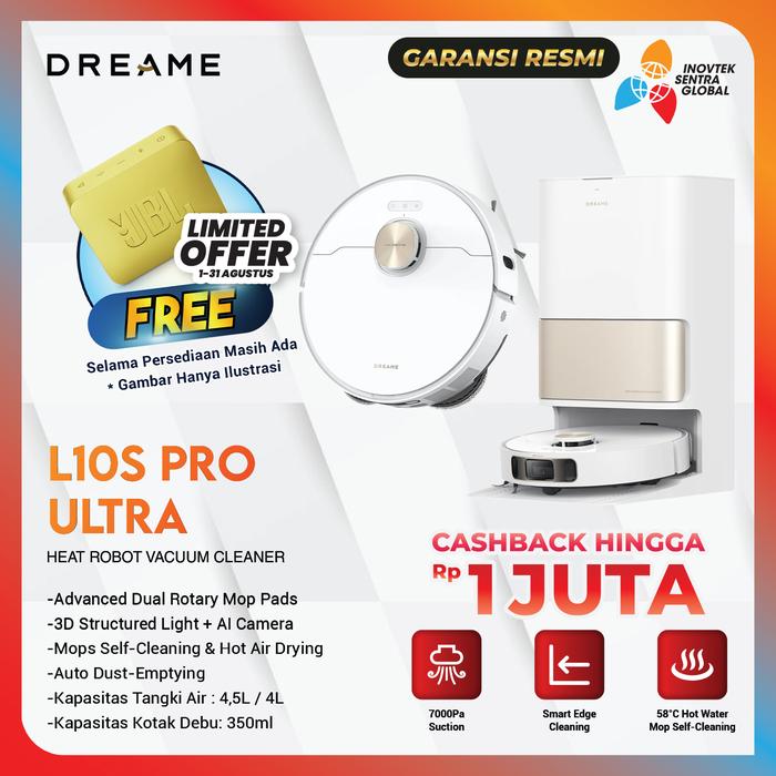 Gambar Dreame L10S Pro Ultra Heat Robot Vacuum Cleaner Vakum Hot-Air Mop Extend - L10S ULTRA dari Inovtek Sentra Global undefined Tokopedia