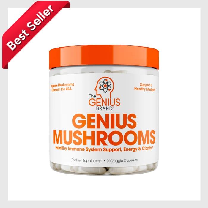 Gambar Genius Mushrooms | Lions Mane, Cordyceps & Reishi |90 caps - Genius Exp panj dari handpickedd undefined Tokopedia