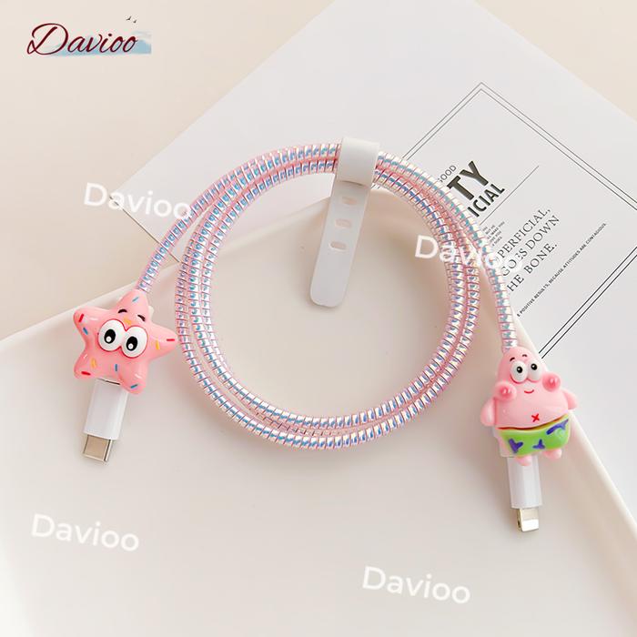 Gambar 1 Set 4 Item Pelindung Kabel Charger Untuk Android&iPhone - 37 dari DAVIOO.ID undefined Tokopedia