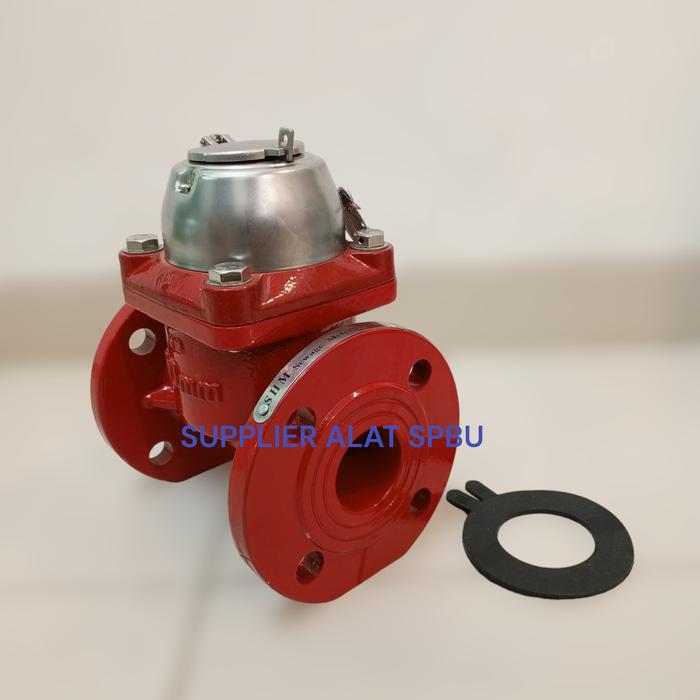 Jual Water meter limbah panas merk SHM size 2 inch DN 50mm koneksi ...