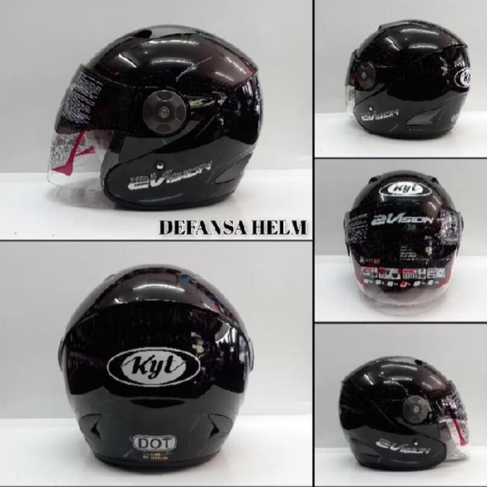 Gambar HELM KYT 2VISION SOLID HITAM GLOSY - Hitam, M dari Defansa Helm undefined Tokopedia
