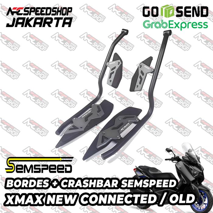 Gambar Karpet Panel Bordes Floorboard Boardes Pijakan Injekan Kaki Crashbar Crash Bar Bracket Braket Foglamp Fog lamp Lampu Tembak Pelindung Body Sem Speed Semspeed CNC Yamaha XMAX 250 OLD X MAX CONNECTED XMAX NEW ADV160 ADV 160 PCX160 PCX 160 - XMAX SILVER dari Arcspeedshop Jakarta undefined Tokopedia