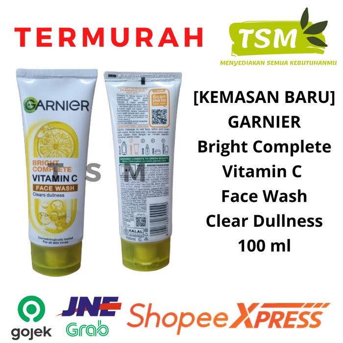 Gambar GARNIER Bright Complete Vitamin C Face Wash Clear Dullness 50 ml / 100 ml - 100 ml dari tanjung sukses makmur undefined Tokopedia