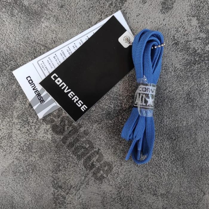 Gambar TALI SEPATU CONVERSE SNEAKERS TALI SEPATU FLAT PIPIH SNEAKERS ORIGINAL - biru bca dari Basiclook undefined Tokopedia