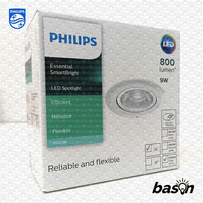Gambar PHILIPS RS100B 9W 800lm D90 220V Essential SmartBright LED Spotlight - 5000K MB dari Bason undefined Tokopedia