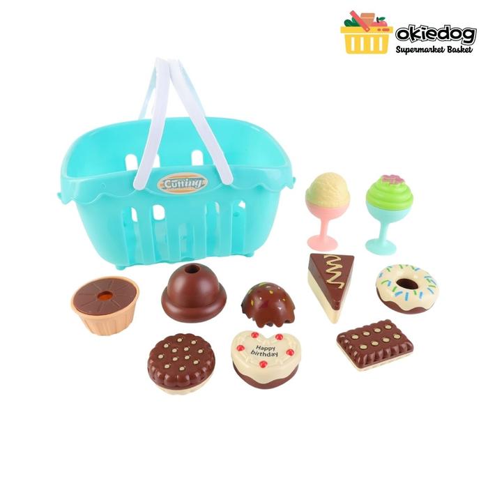 Gambar Okiedog Supermarket Basket - Mainan Keranjang Belanja, Mainan Potong Buah Sayur - Dessert dari Tosyen Okiedog undefined Tokopedia