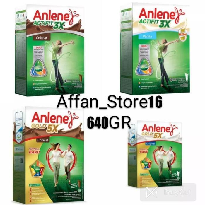 Gambar Susu Anlene Gold 5XOriginal Gold 5XCoklat Vanilla 3X ActifitCoklat 3XActifit 590 - 640 gr dari ini storee undefined Tokopedia