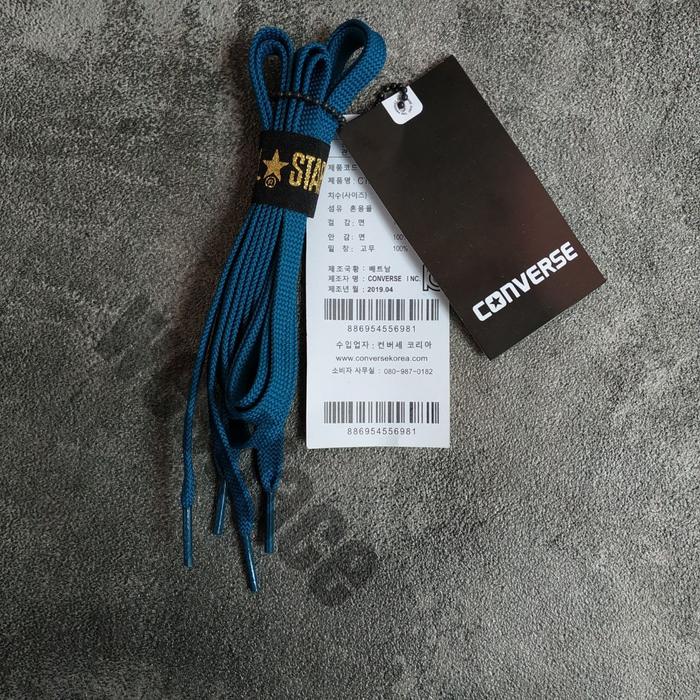 Gambar TALI SEPATU CONVERSE SNEAKERS TALI SEPATU FLAT PIPIH SNEAKERS ORIGINAL - Biru dari Basiclook undefined Tokopedia