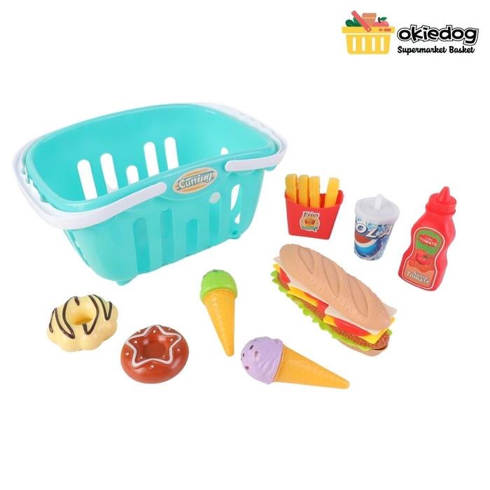 Gambar Okiedog Supermarket Basket - Mainan Keranjang Belanja, Mainan Potong Buah Sayur - Fast Food dari Tosyen Okiedog undefined Tokopedia