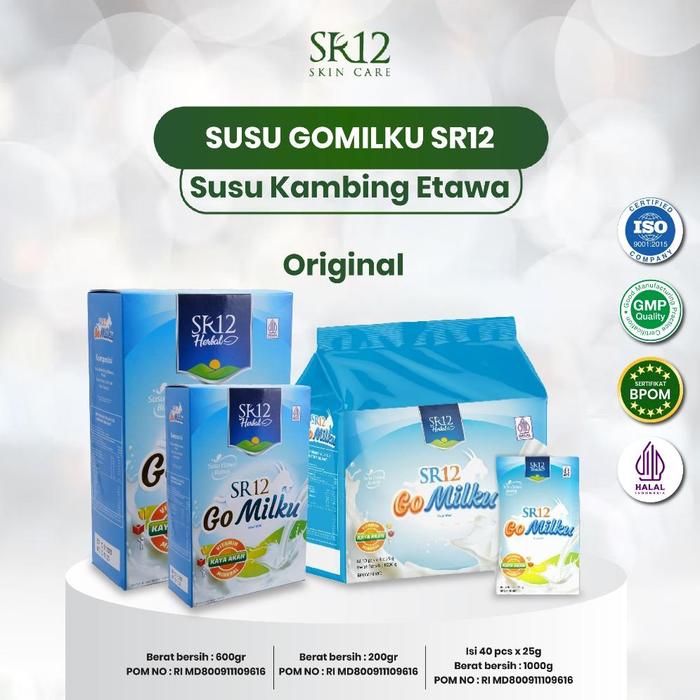 Gambar SUSU GOMILKU SR12 ETAWA HALAL TERBAIK SUSU KAMBING ETAWA GO MILKU KUALITAS PREMIUM TIDAK BAU - ORIGINAL, 200gr dari ini storee undefined Tokopedia