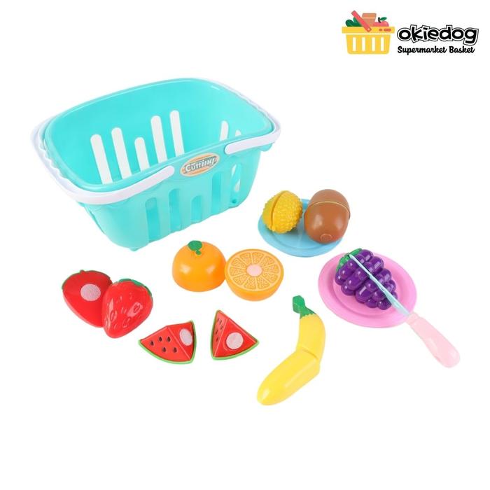 Gambar Okiedog Supermarket Basket - Mainan Keranjang Belanja, Mainan Potong Buah Sayur - Fruits&Utensils dari Tosyen Okiedog undefined Tokopedia