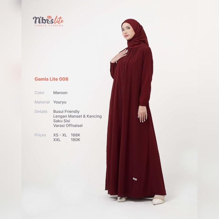 Gambar Gamis Terbaru Nibras Lite 008 Warna Merah Marun Dress Baju Muslimah Cantik Busui Variasi Offnaisel Branded Elegan Ori - Merah Maroon, M dari Hibban Online Shop undefined Tokopedia