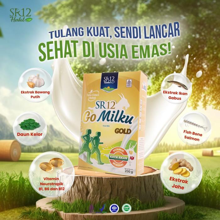 Gambar GO MILKU GOLD SR12 / SUSU KAMBING ETAWA / RENDAH LEMAK TINGGI KALSIUM / BEBAS GULA - 200gr dari SR12Rumibeauty undefined Tokopedia